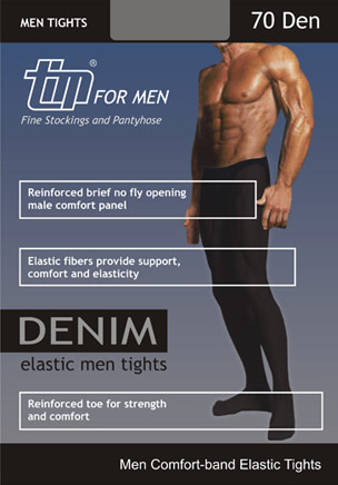 TIM Denim 70 Men's Opaque Tights - Click Image to Close